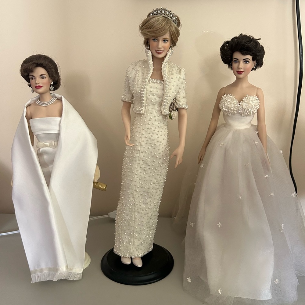 Collectible  Doll Set Princess Diana Jackie O and Elizabeth Taylor